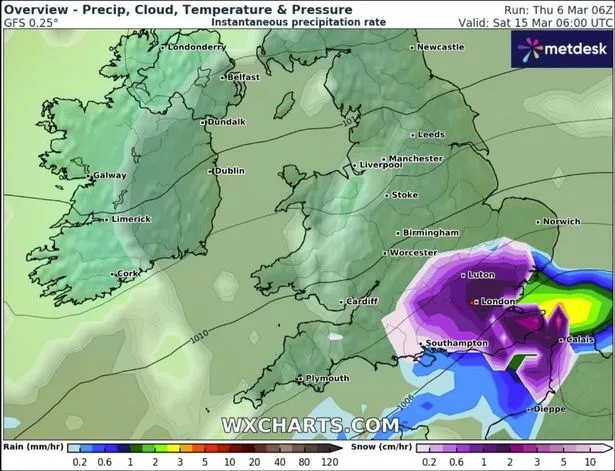 英国气象局预测,19摄氏度的阳光过后几天,英国将迎来降雪